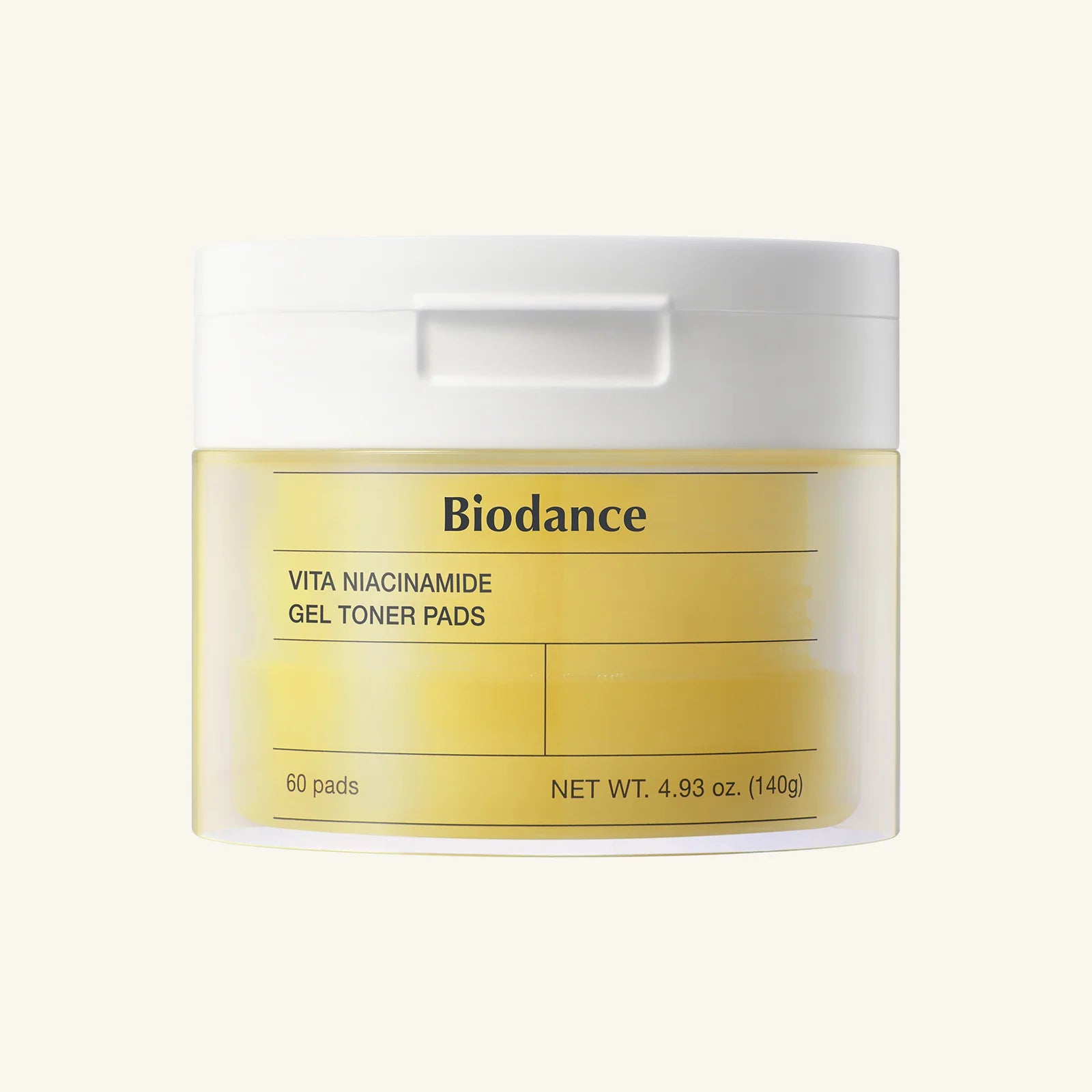 Biodance Vita Niacinamide Gel Toner Pads com niacinamida, boião de 60 discos em gel