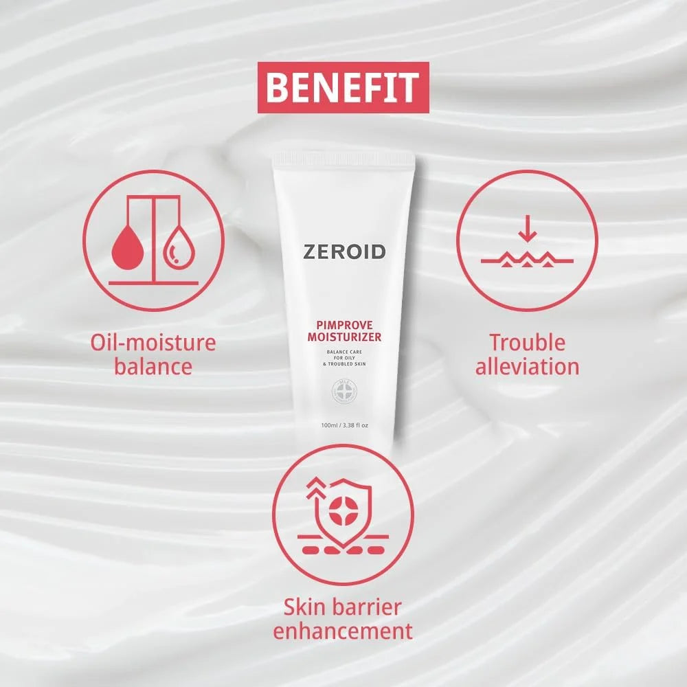 Zeroid Pimprove Moisturizer — Creme-gel para pele oleosa e acneica — imagem 2