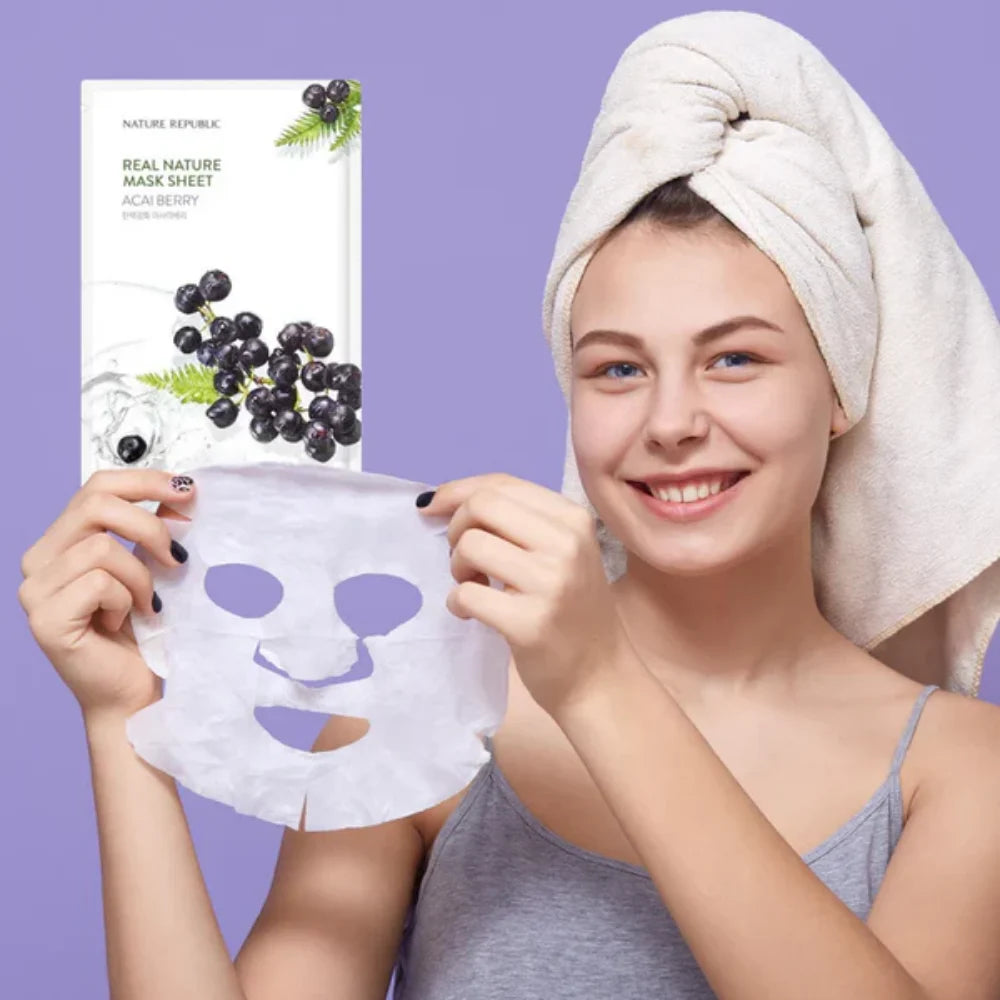 Nature Republic Real Nature Sheet Mask Acai Berry